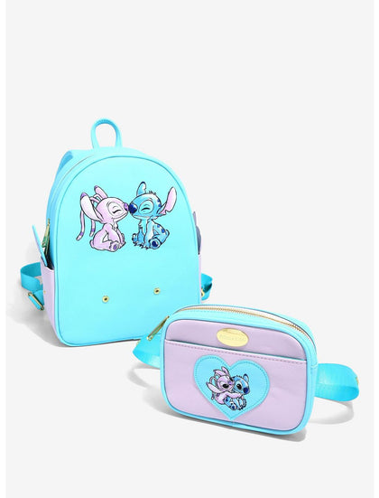 Stitch Y Angel Mochila 2 En 1