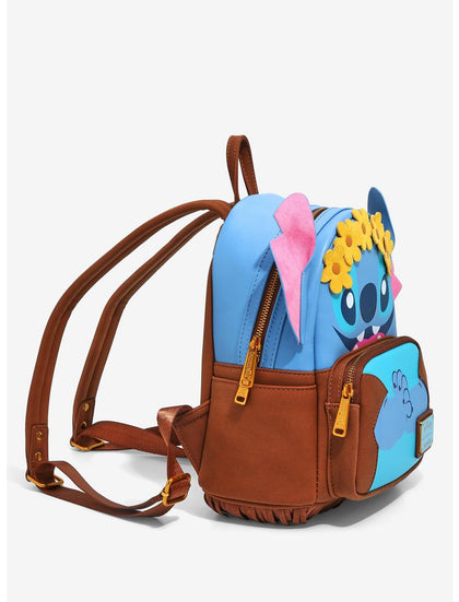Mochila Stitch Flores Amarillas