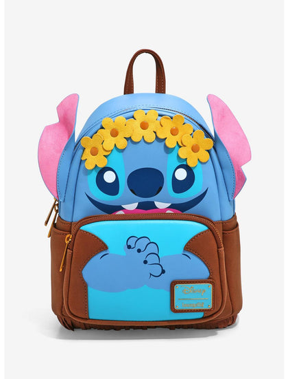 Mochila Stitch Flores Amarillas