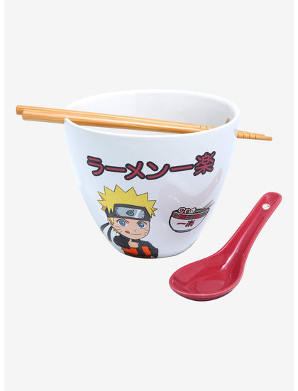 Naruto Shippuden Chibi Naruto Ramen Palillos Y Cuchara