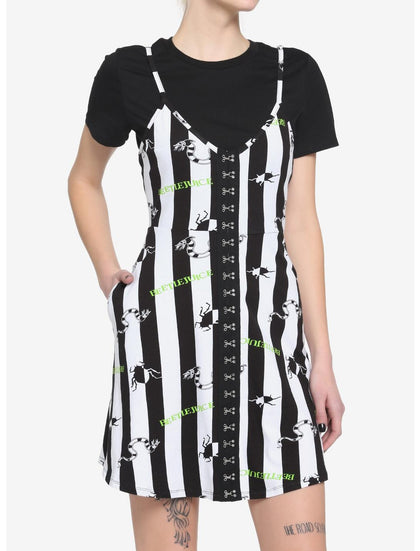 Beetlejuice Vestido Rayas