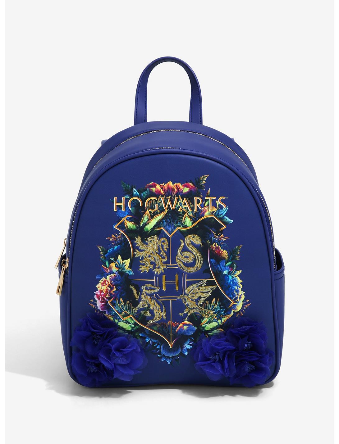 Harry Potter Mochila Hogwarts Flores Azules – Accesorios-Mexicali