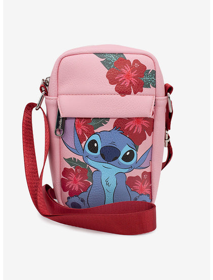 Stitch Bolsa Crossbody Rosa Cuero Vegano