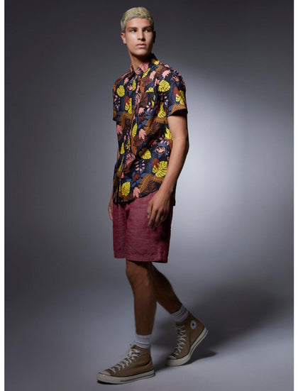 Jurassic Park Camisa Botones Hojas
