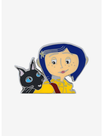 Coraline Con Gatito Pin