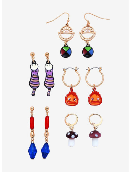 Estudio Ghibli Set De Aretes Castillo Vagabundo