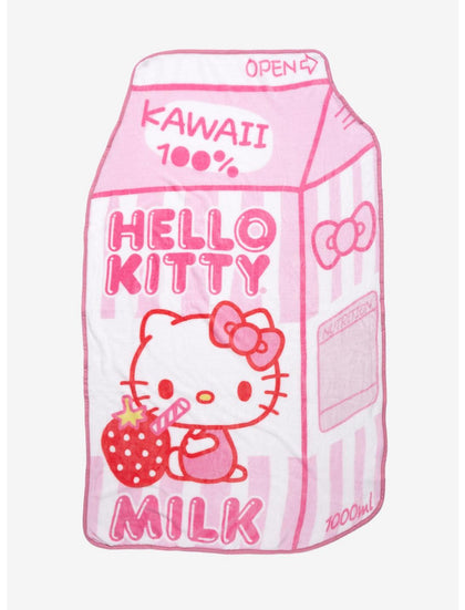 Sanrio Hello Kitty Cobija Carton De Leche
