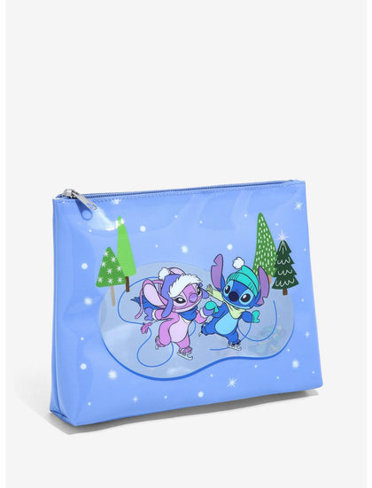Stitch Y Angel Bolsa Cosmetiquera Invierno