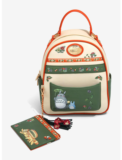 Totoro Mochila Floral Con Monedero