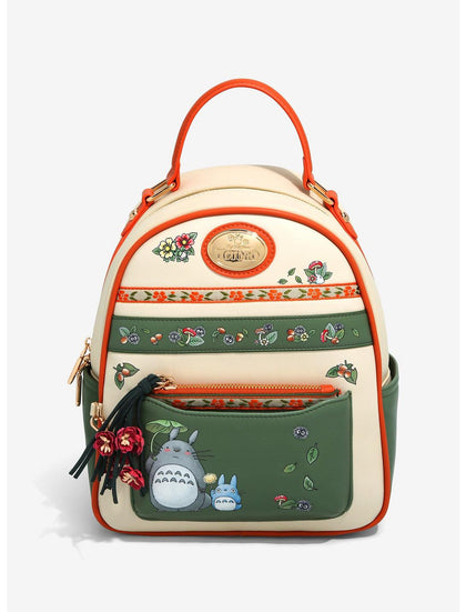Totoro Mochila Floral Con Monedero