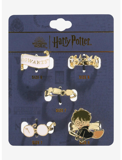 Harry Potter Set De Anillos Iconos