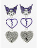 Sanrio Aretes Kuromi Diamente Morado