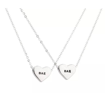 Collar De La Amistad Corazon Duo