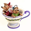 Cenicienta Taza Decorativa Jaq y Gus Figura Resina de Piedra
