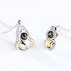 Set De Collares Para Pareja Proyecta Te Amo Astronauta Planeta Luna