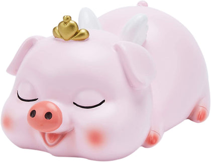 Alcancia Cerdito Durmiendo Puerquito Corona