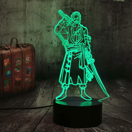 One Piece Lampara Holografica Zoro