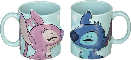 Stitch Y Angel Set De Tazas Pareja