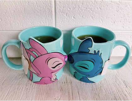 Stitch Y Angel Set De Tazas Pareja