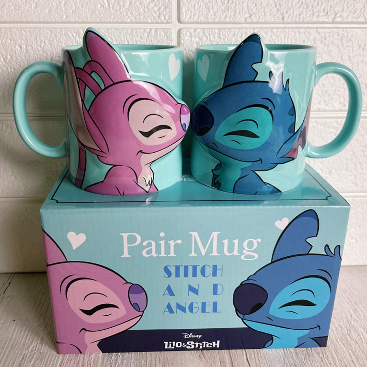 Stitch Y Angel Set De Tazas Pareja – Accesorios-Mexicali