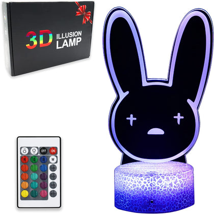 Bad Bunny Lampara 3D Luz