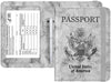 Porta Pasaporte Marmol Gris