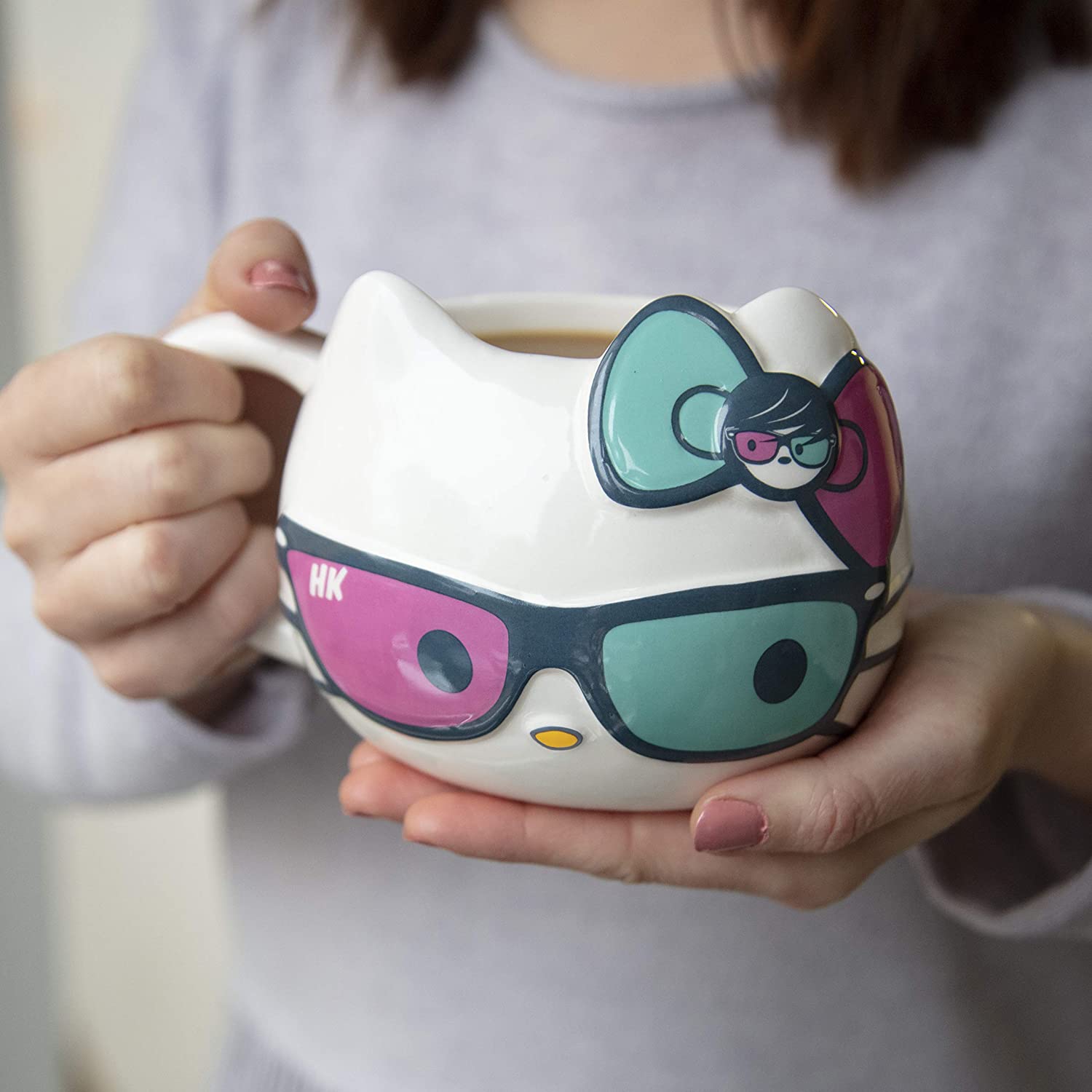 Hello Kitty Taza Con Gafas Accesorios Mexicali