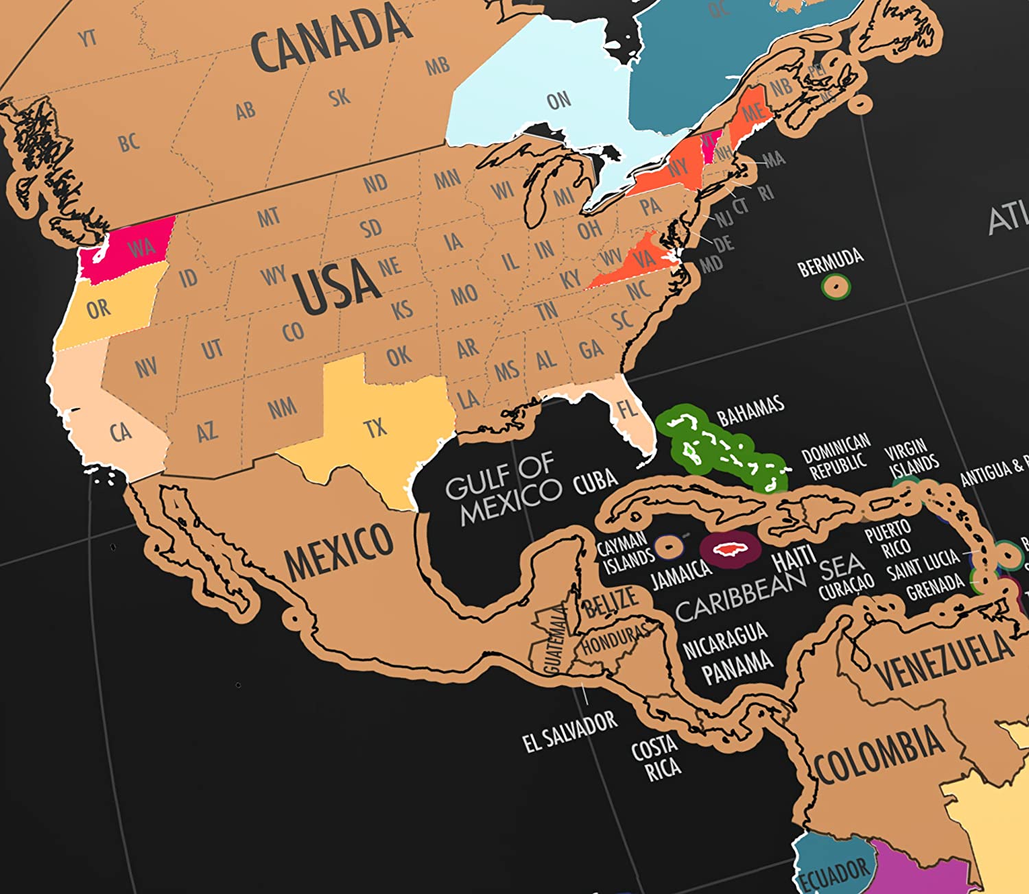 Mapa para rascar Francia DELUXE XL -  México