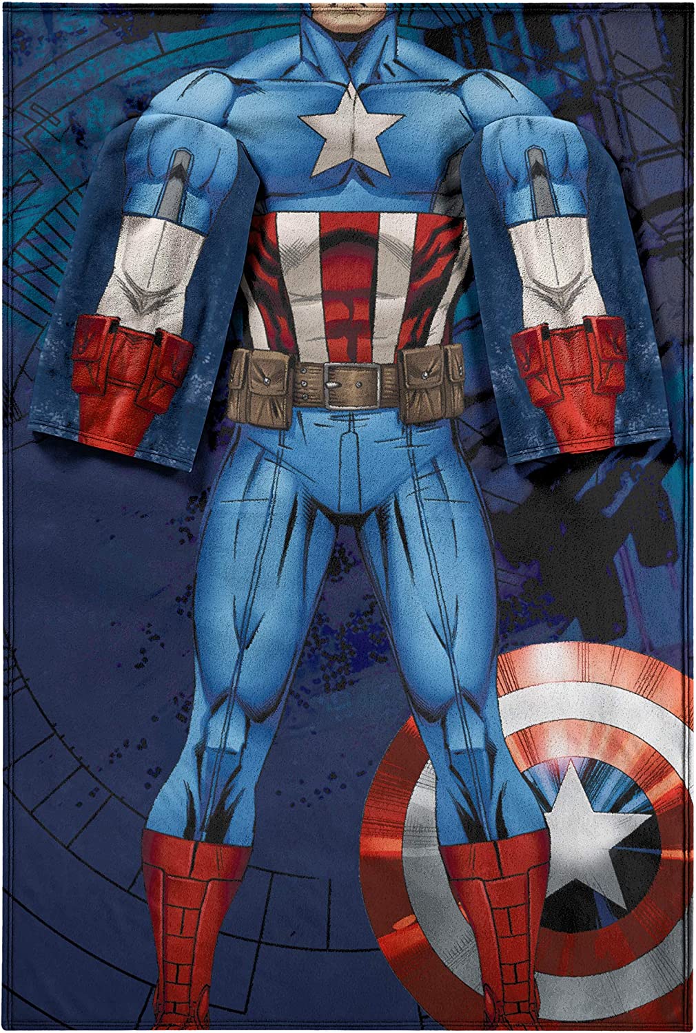 Marvel Capitan America Cobija Con Mangas
