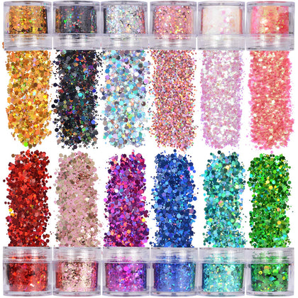Glitter Purpurina Holográfica 12 colores