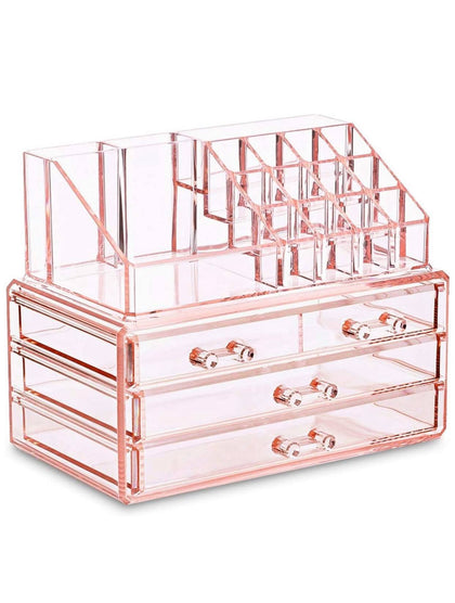 Organizador Acrilico Rosa Cosmeticos