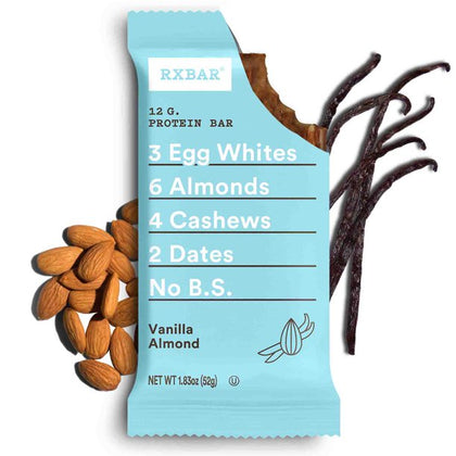 RXBAR Protein Bar, Vanilla Almond, 4 Ct, 7.32 Oz, Caja