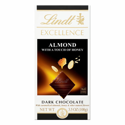 Lindt Excellence Almond Dark Chocolate, 3.5 oz