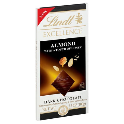 Lindt Excellence Almond Dark Chocolate, 3.5 oz