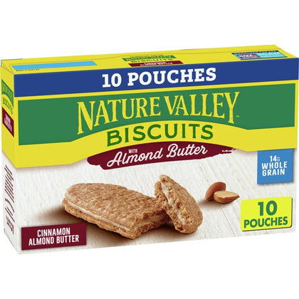 Nature Valley Biscuit Sandwiches, Cinnamon Almond Butter, 1.35 oz, 10 ct