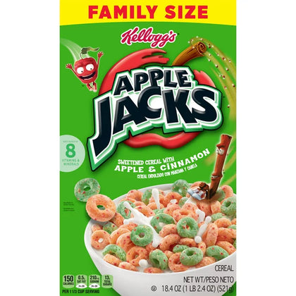 Kellogg's Apple Jacks Breakfast Cereal, Original, 18.4 Oz, Box