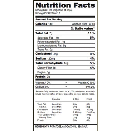 Boulder Canyon Sea Salt Avocado Oil Canyon Cut Kettle Cooked Potato Chips, 7 Oz.