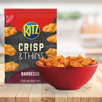 RITZ Crisp and Thins Barbecue Chips, 7.1 oz