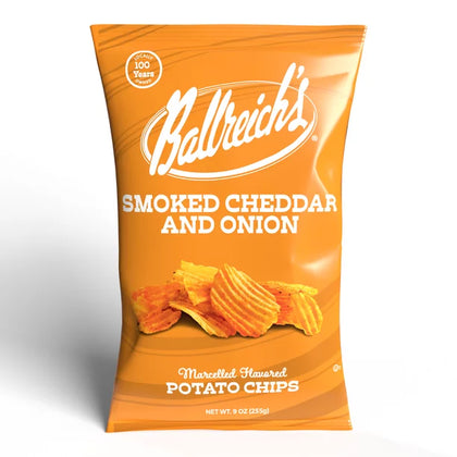 Ballreich's Smoked Cheddar & Onion Potato Chips, 9 Oz