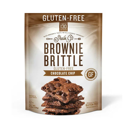 Sheila G's Chocolate Chip Cookie Snack Thins Brownie Brittle, Gluten Free, 4.5 oz