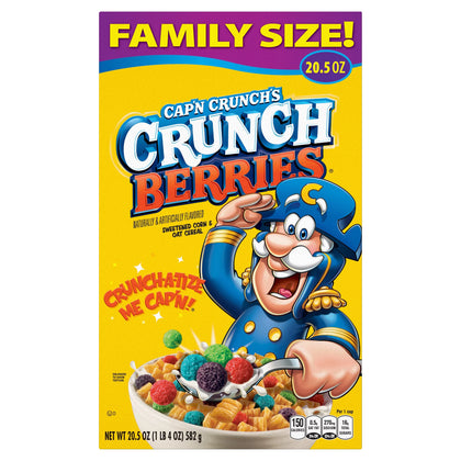 Cap'n Crunch's Crunch Berries, Kids Cereal, 20.5 oz Box