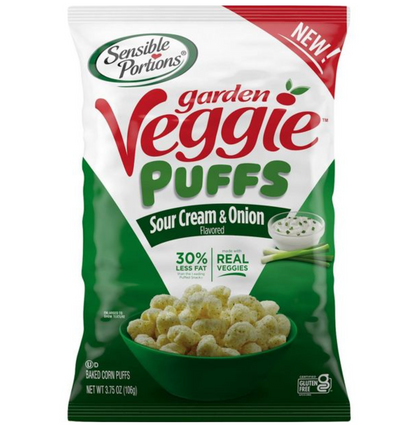 Sensible Portions Veggie Puffs Sour Cream & Onion - 3.75oz