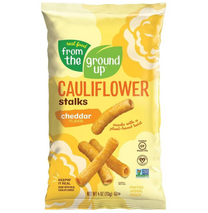 Real Food From The Ground Up Cauliflower Stalks Cheddar - 4oz