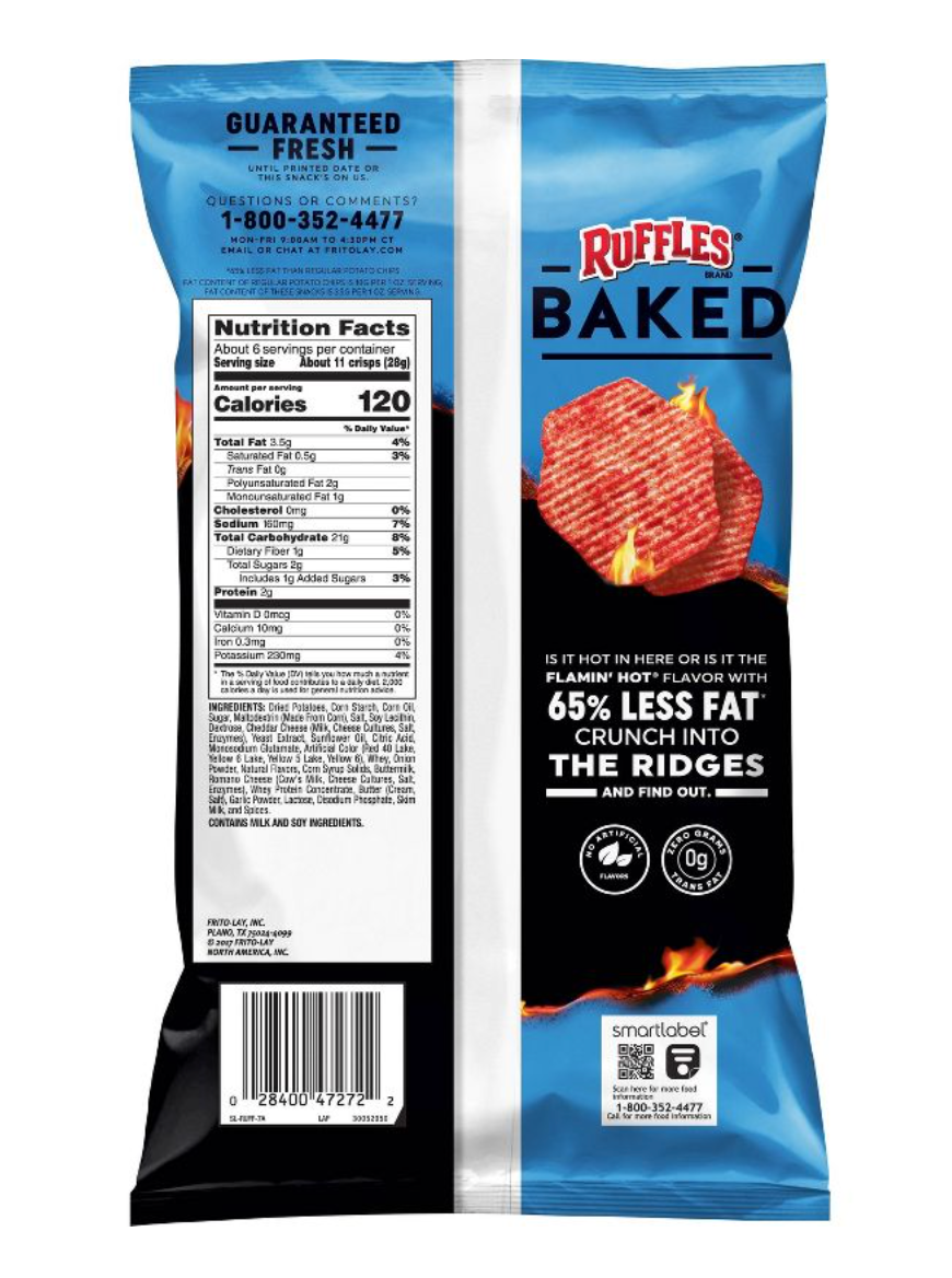 Baked Ruffles Flamin' Hot - 6.25oz