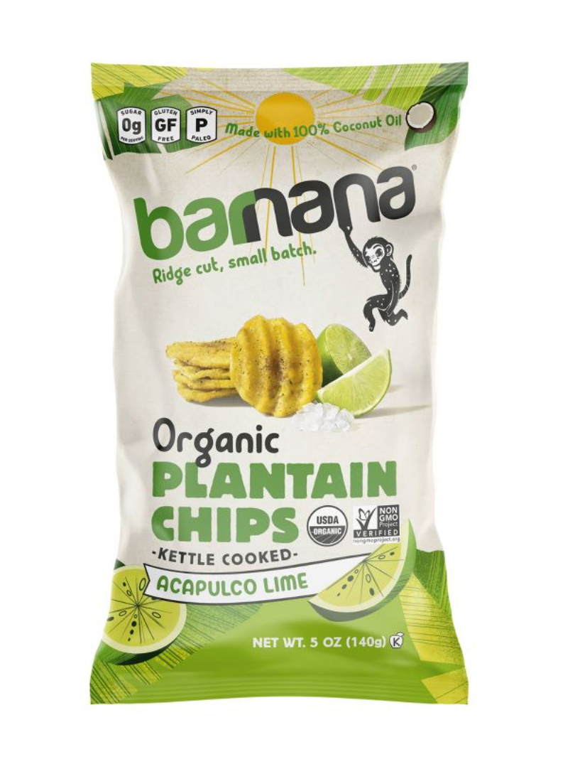 Barnana Kettle Cooked Organic Plantain Chips Acapulco Lime - 5oz
