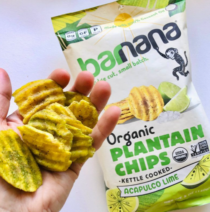 Barnana Kettle Cooked Organic Plantain Chips Acapulco Lime - 5oz