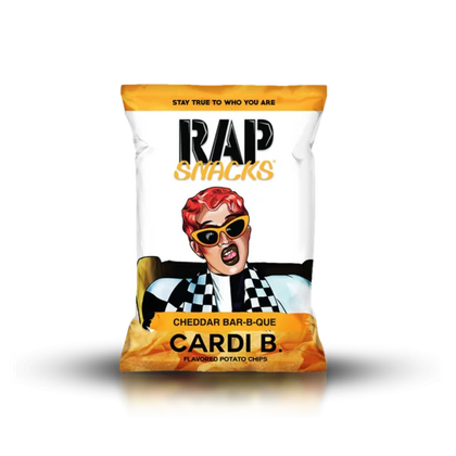 Cardi B Rap Snacks Cheddar BBQ Potato Chips 2.5 oz