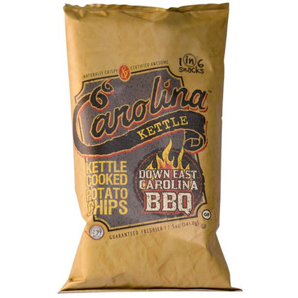 1 in 6 Snacks 9023905 5 oz Bagged Carolina Down East BBQ Potato Chips - Paquete de 14