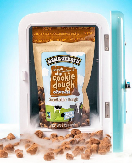 Ben & Jerry's Frozen Chocolate Chip Cookie Snackable Dough Bites - 8oz