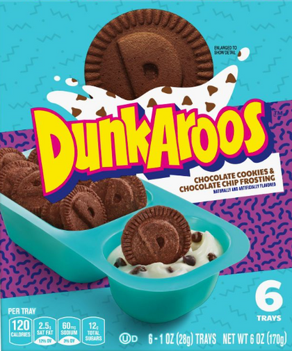 Dunkaroos Chocolate Cookies & Chocolate Chip Frosting - 6oz/Cont. 6